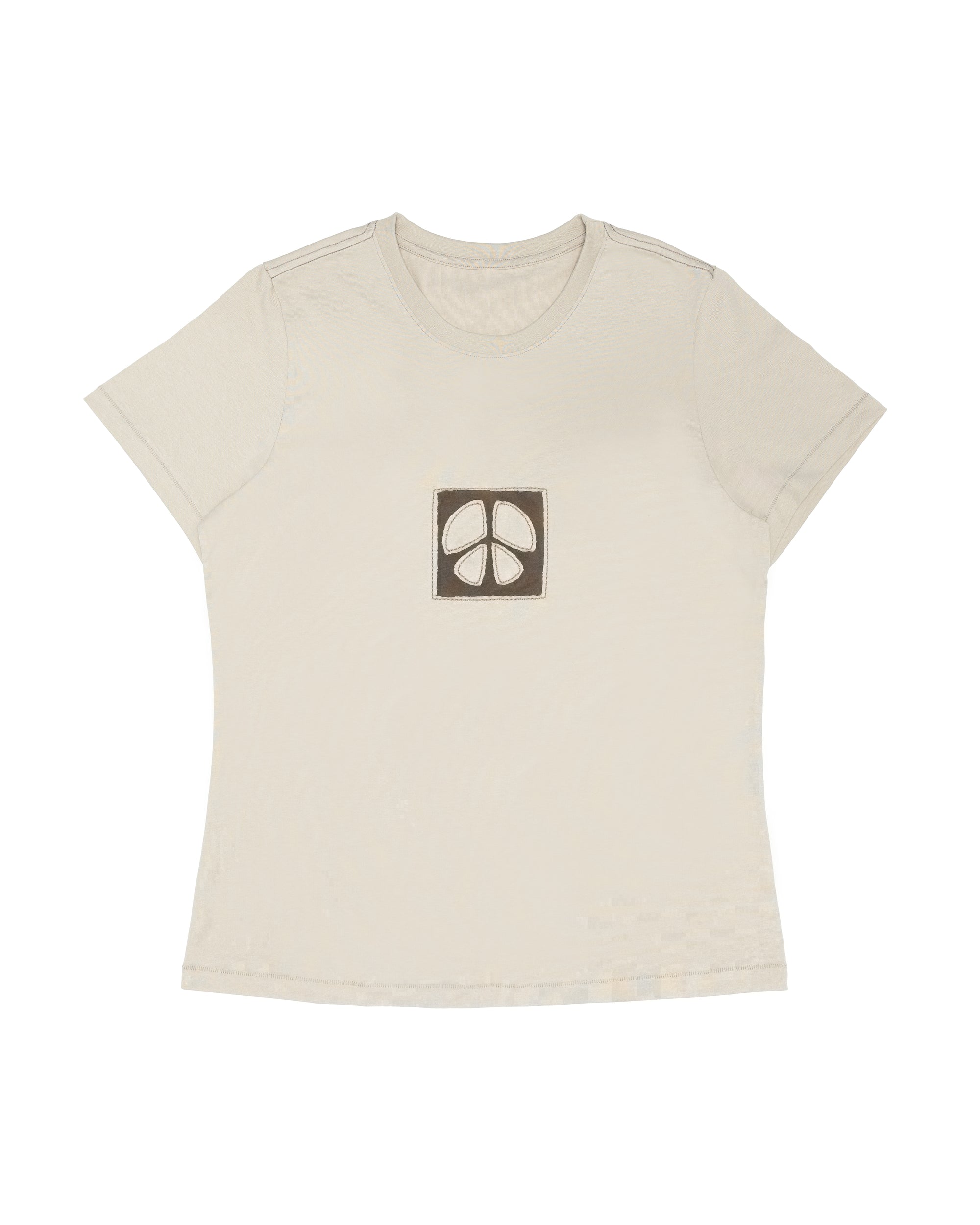 Organic Cotton Peace Tee - Men's Boxy Fit (Ecru)