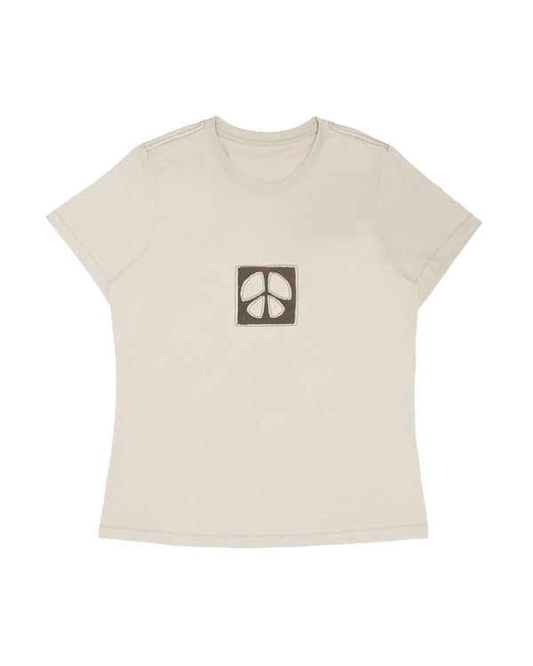 Organic Cotton Peace Tee - Men's Boxy Fit (Ecru)