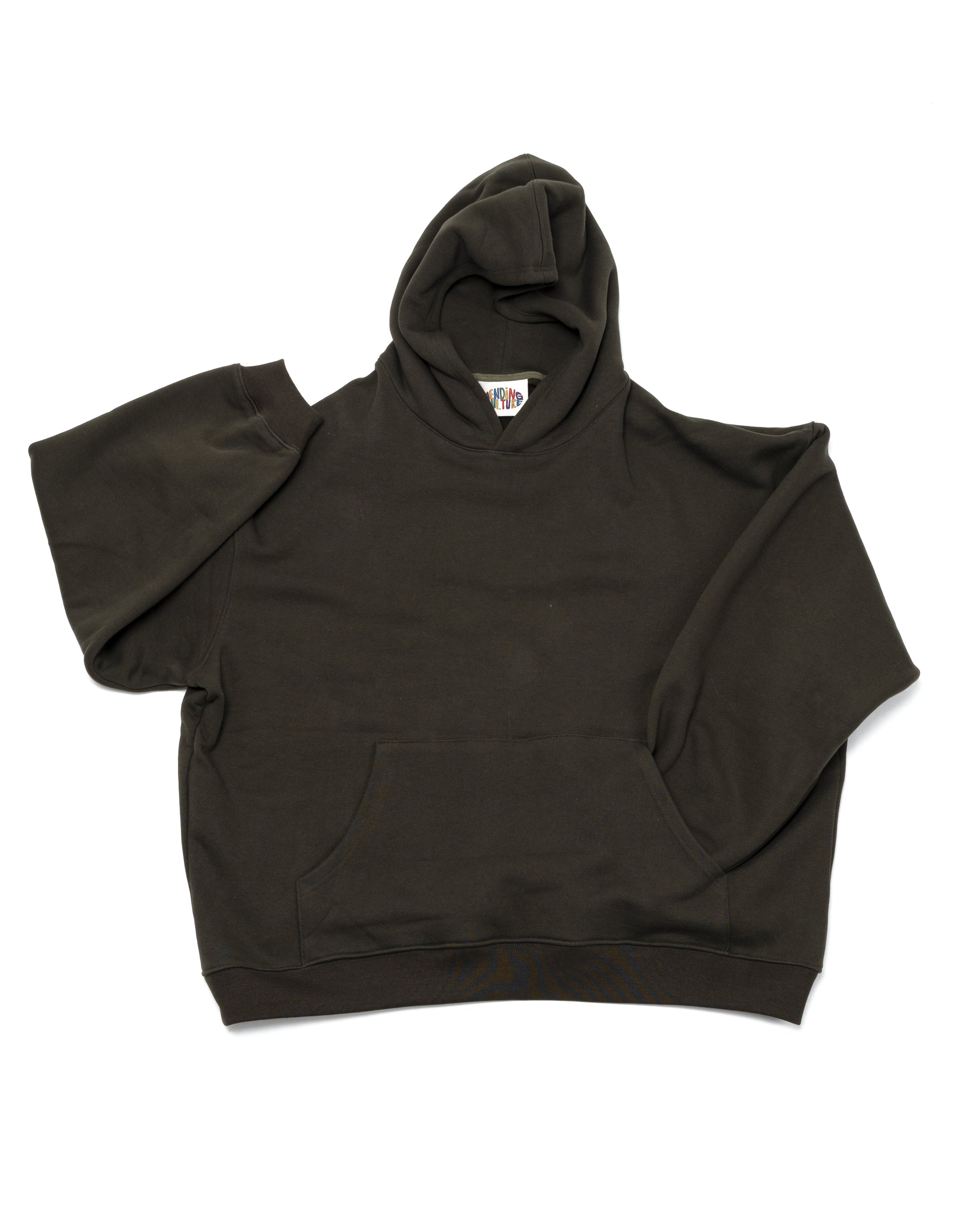 Oversized Back-Appliqué Hoodie (olive x pistachio)