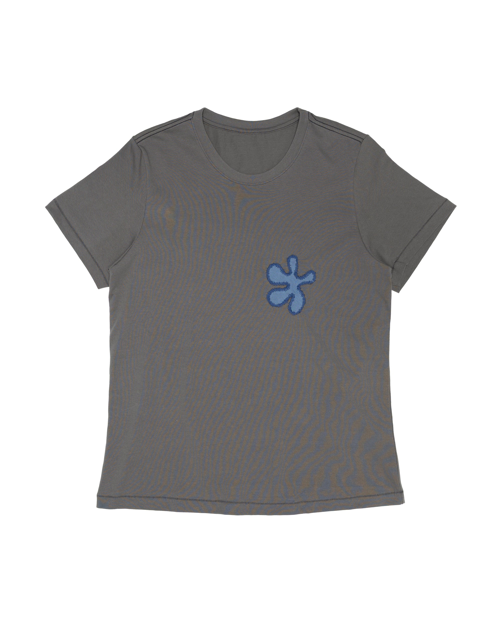 Organic Cotton Flowerchild Tee - Men's Boxy Fit (Charcoal)