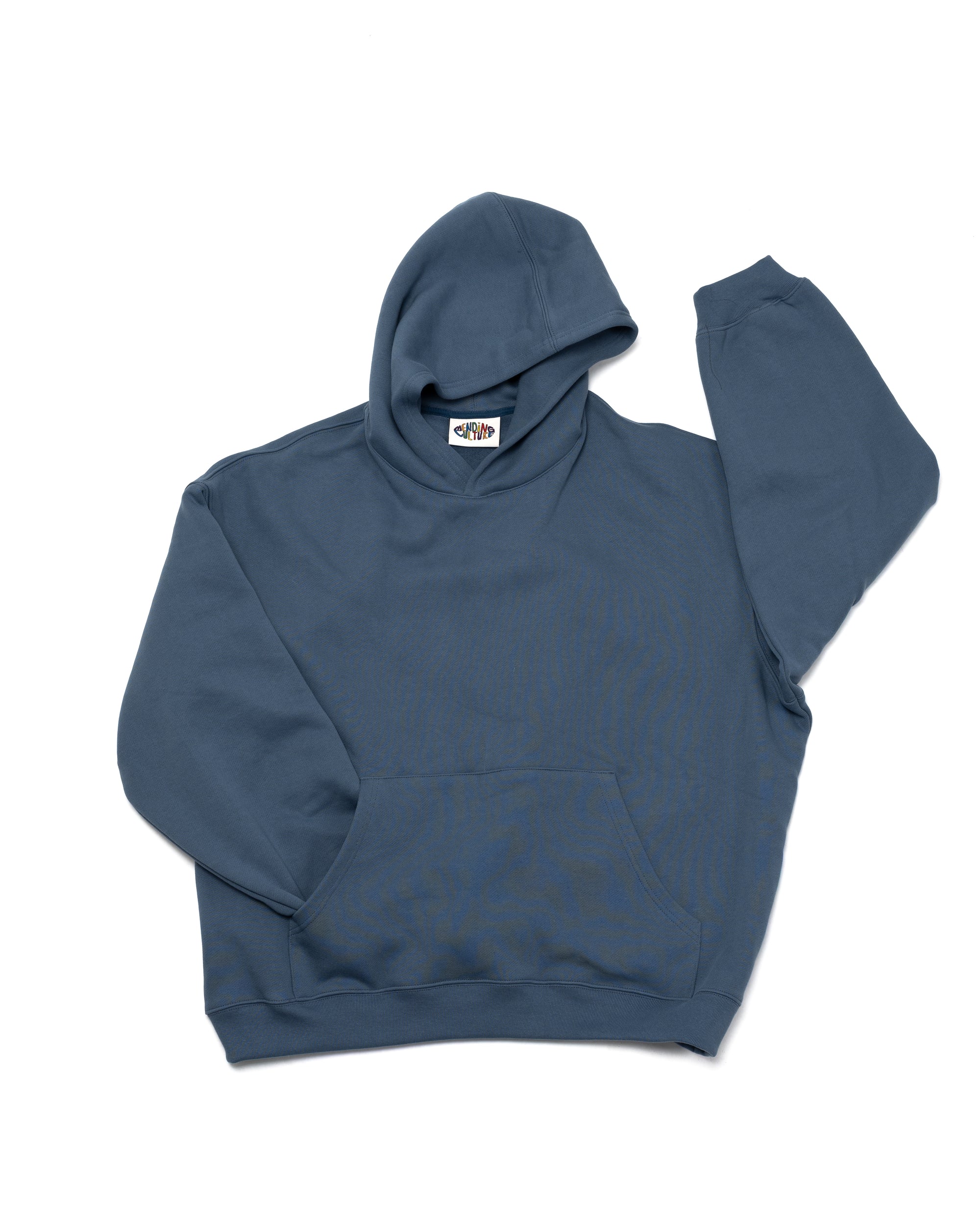 Oversized Back-Appliqué Hoodie (ocean blue)