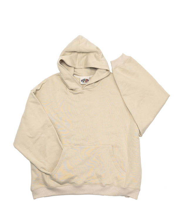 Oversized Back-Appliqué Hoodie (ivory)