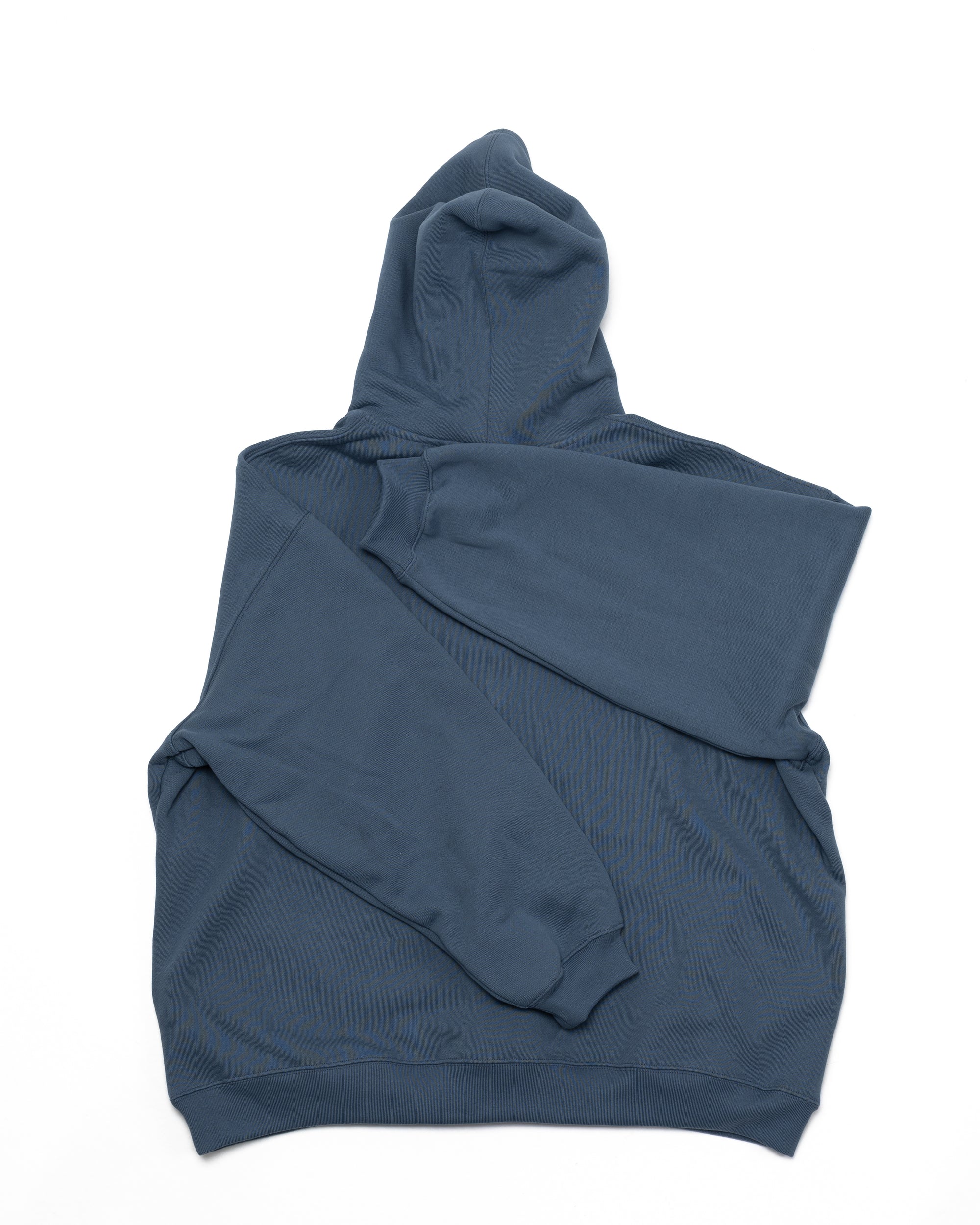Oversized Front-Appliqué Hoodie (ocean blue)