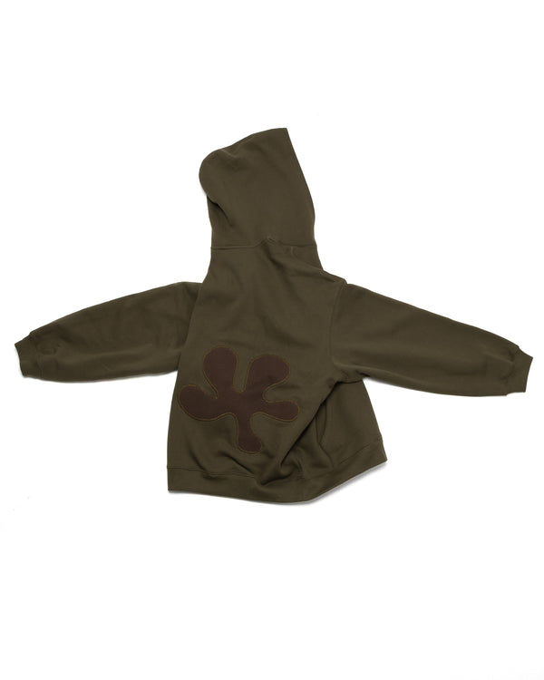 Oversized Front-Appliqué Hoodie (khaki)