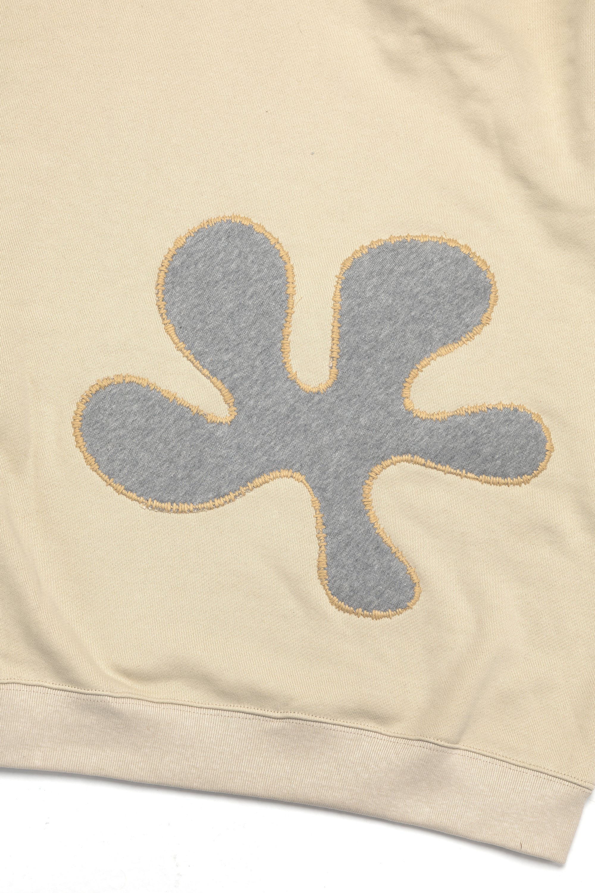 Oversized Back-Appliqué Hoodie (ivory)
