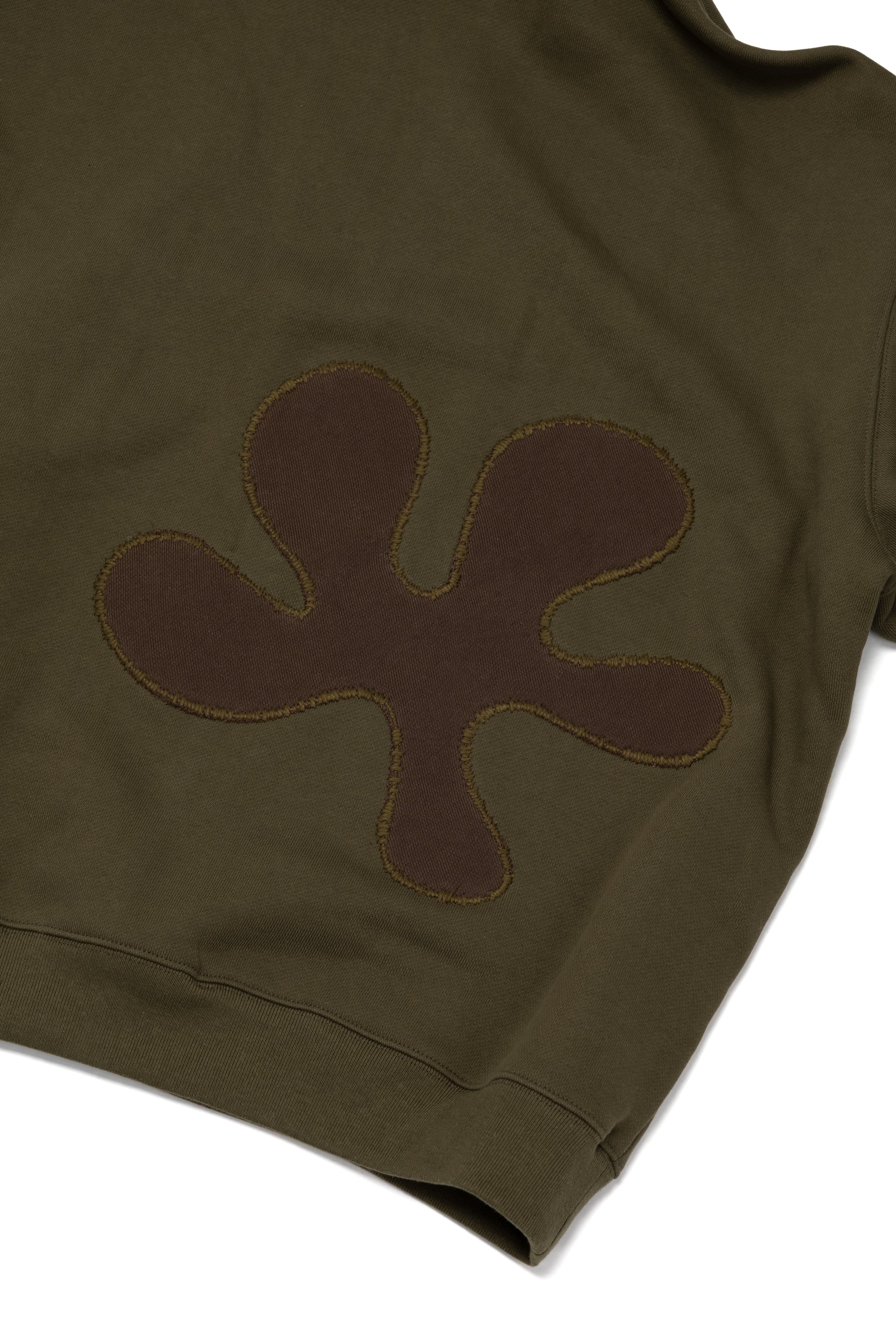 Oversized Back-Appliqué Hoodie (khaki)