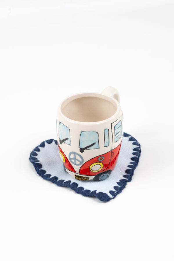 Coaster with Shell Edge Stitch