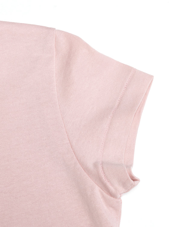 Organic Cotton Flowerchild Tee - Women's Hourglass Fit (Baby Pink)