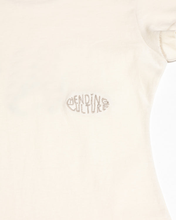 Organic Cotton Flowerchild Tee - Women's Hourglass Fit (Cream)
