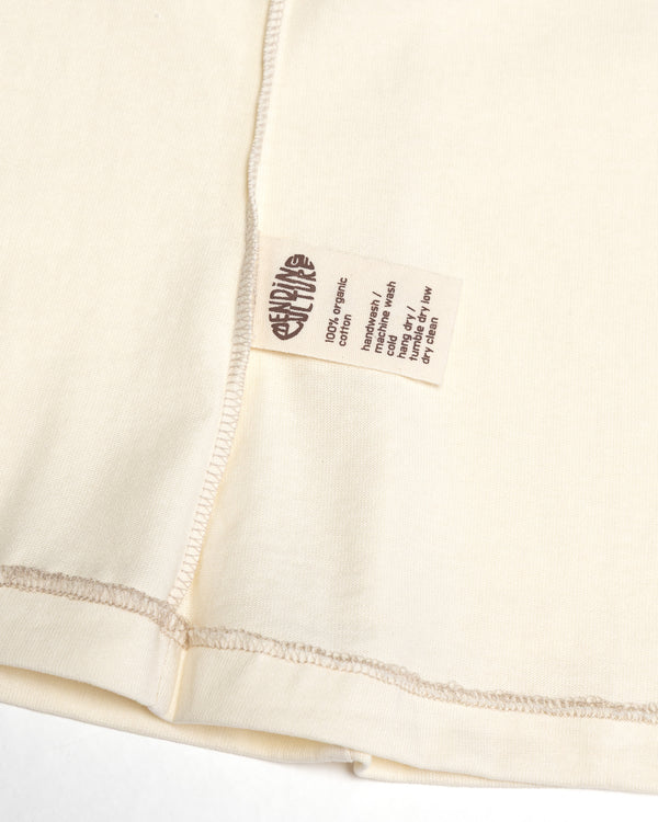 Organic Cotton Flowerchild Tee - Women's Hourglass Fit (Cream)