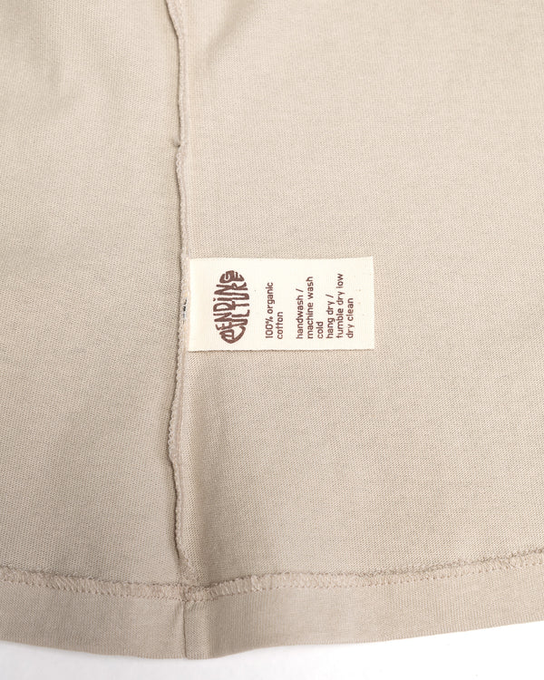 Organic Cotton Peace Tee - Men's Boxy Fit (Ecru)