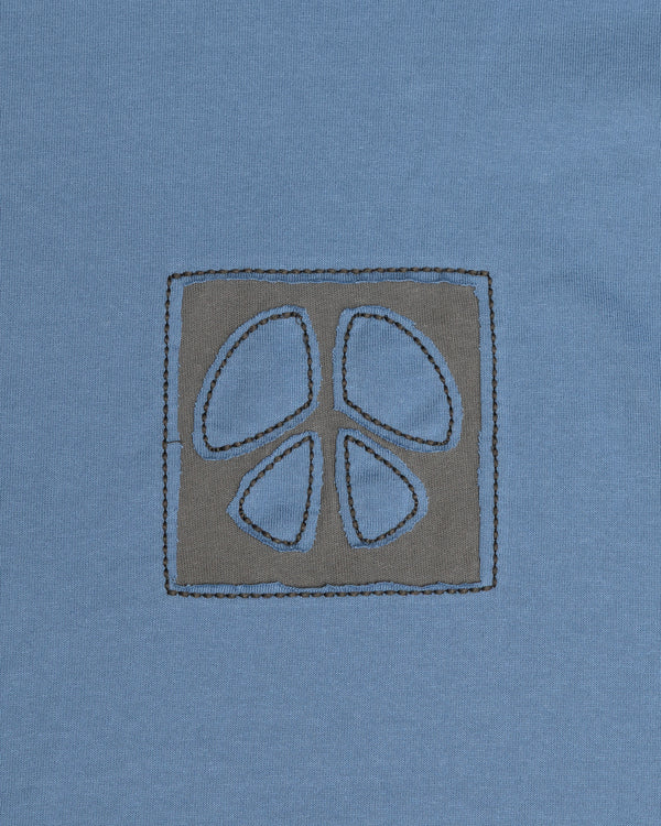 Organic Cotton Peace Tee - Men's Boxy Fit (Blue)
