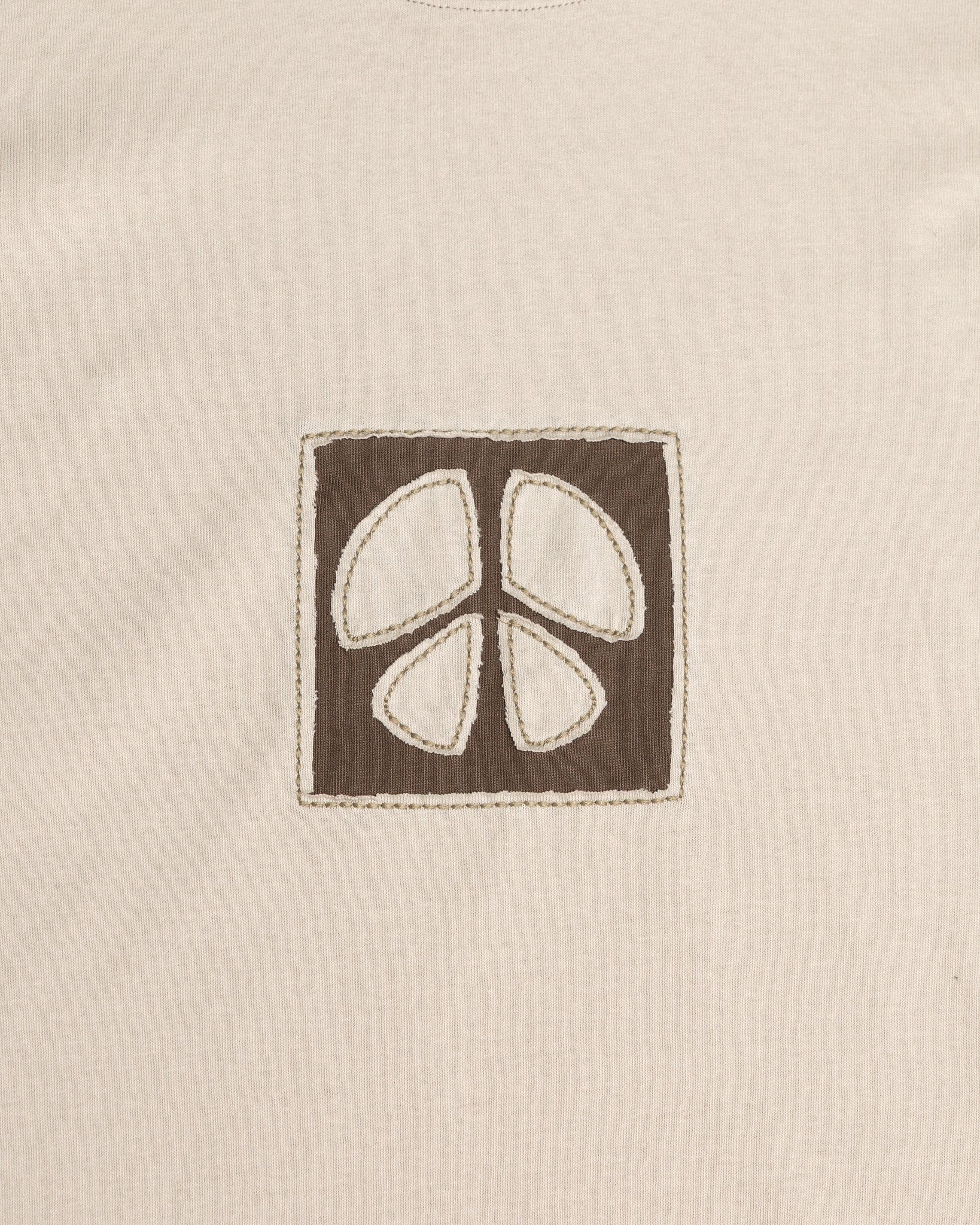 Organic Cotton Peace Tee - Men's Boxy Fit (Ecru)