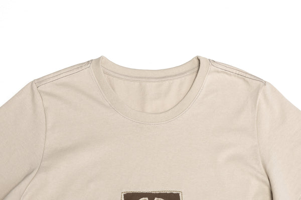 Organic Cotton Peace Tee - Men's Boxy Fit (Ecru)