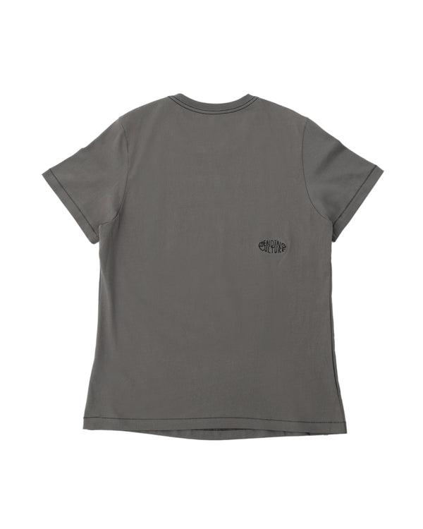 Organic Cotton Flowerchild Tee - Men's Boxy Fit (Charcoal)