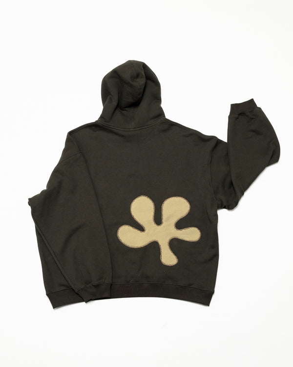 Oversized Back-Appliqué Hoodie (olive x pistachio)