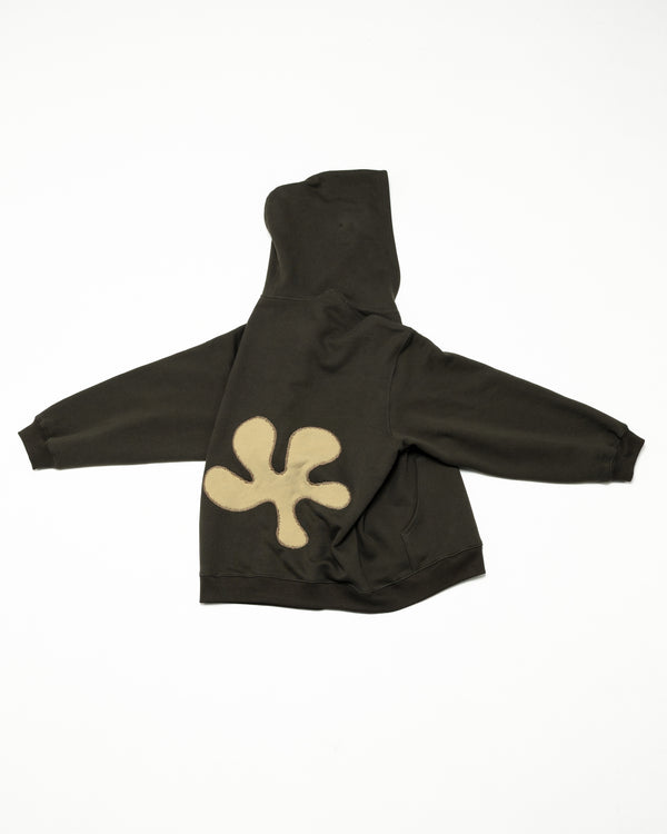 Oversized Back-Appliqué Hoodie (olive x pistachio)