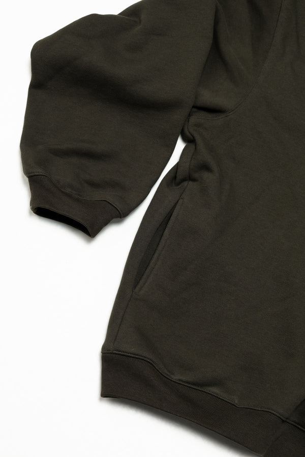 Oversized Front-Appliqué Hoodie (Olive x Pistachio)