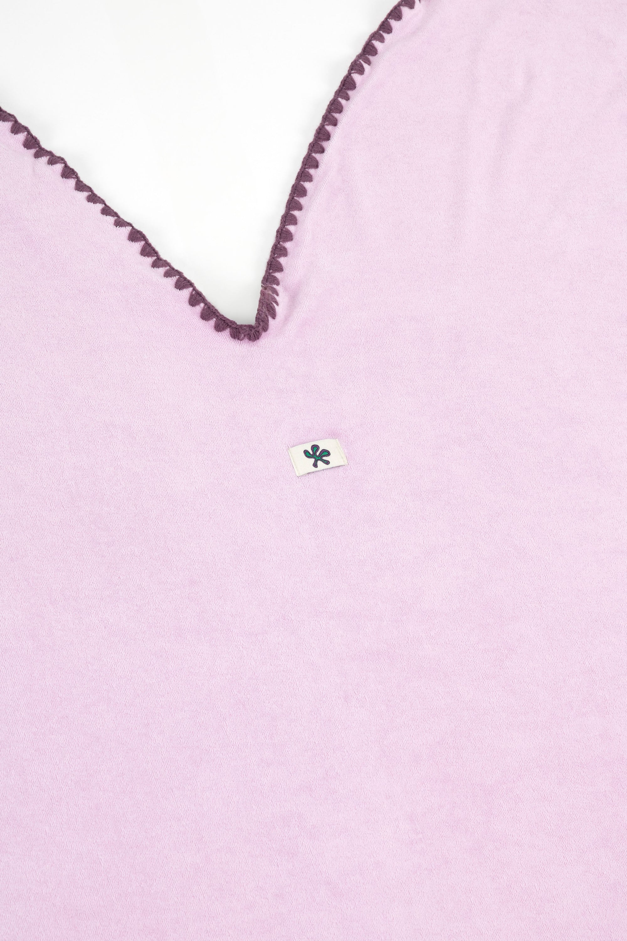 Beach Towel / Throw with Shell Edge Stitch (Baby Pink)