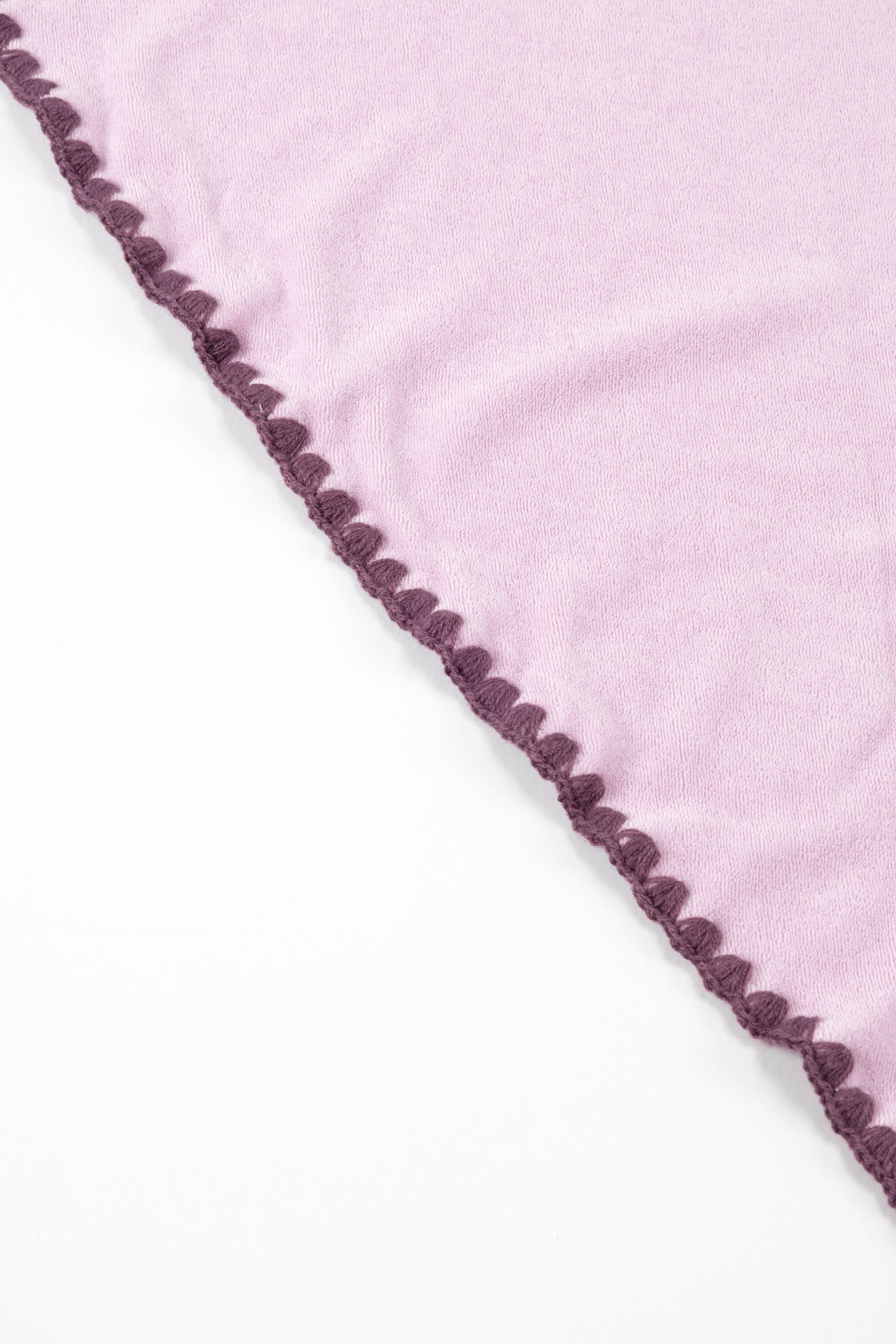 Beach Towel / Throw with Shell Edge Stitch (Baby Pink)