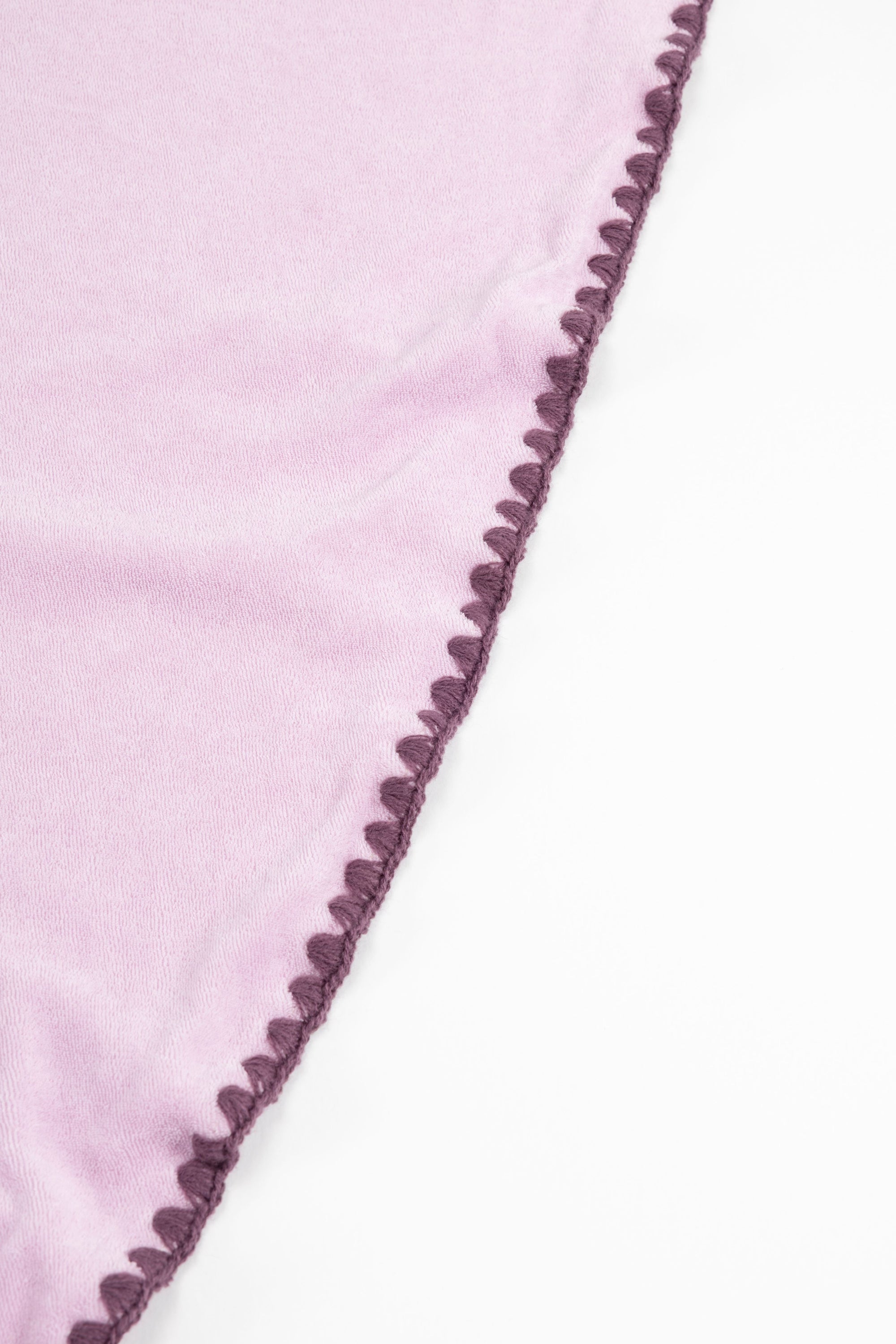 Beach Towel / Throw with Shell Edge Stitch (Baby Pink)