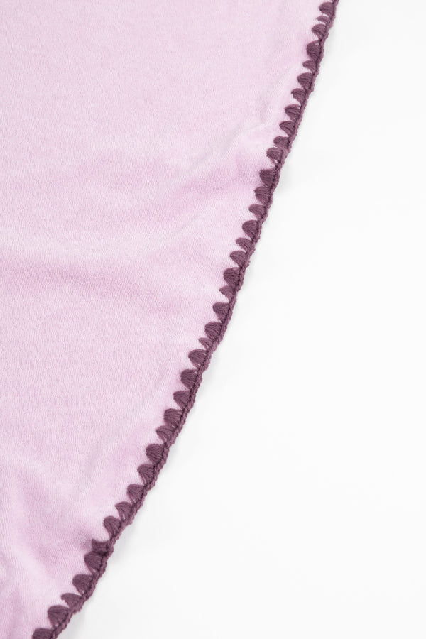 Beach Towel / Throw with Shell Edge Stitch (Baby Pink)