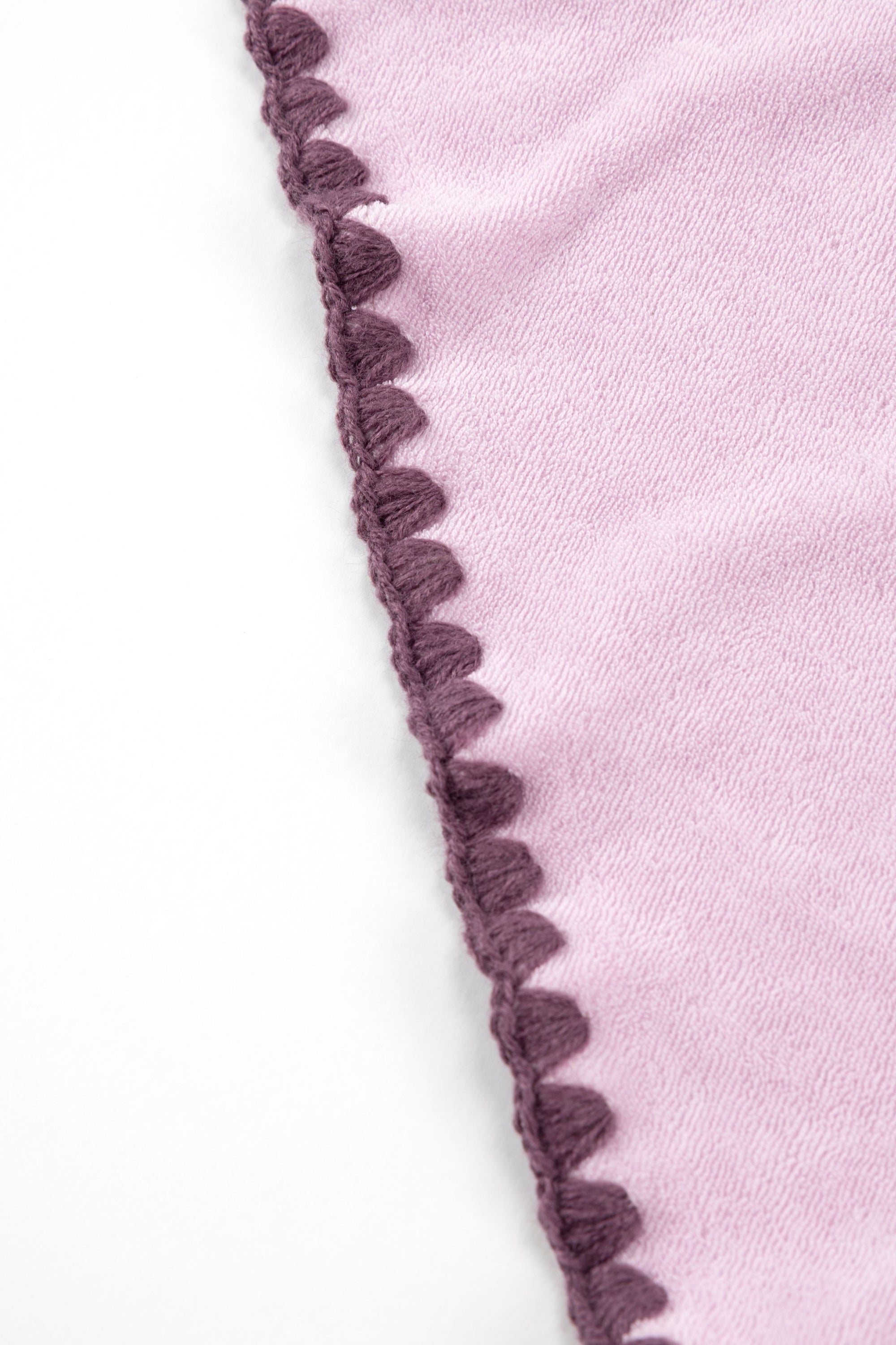 Beach Towel / Throw with Shell Edge Stitch (Baby Pink)