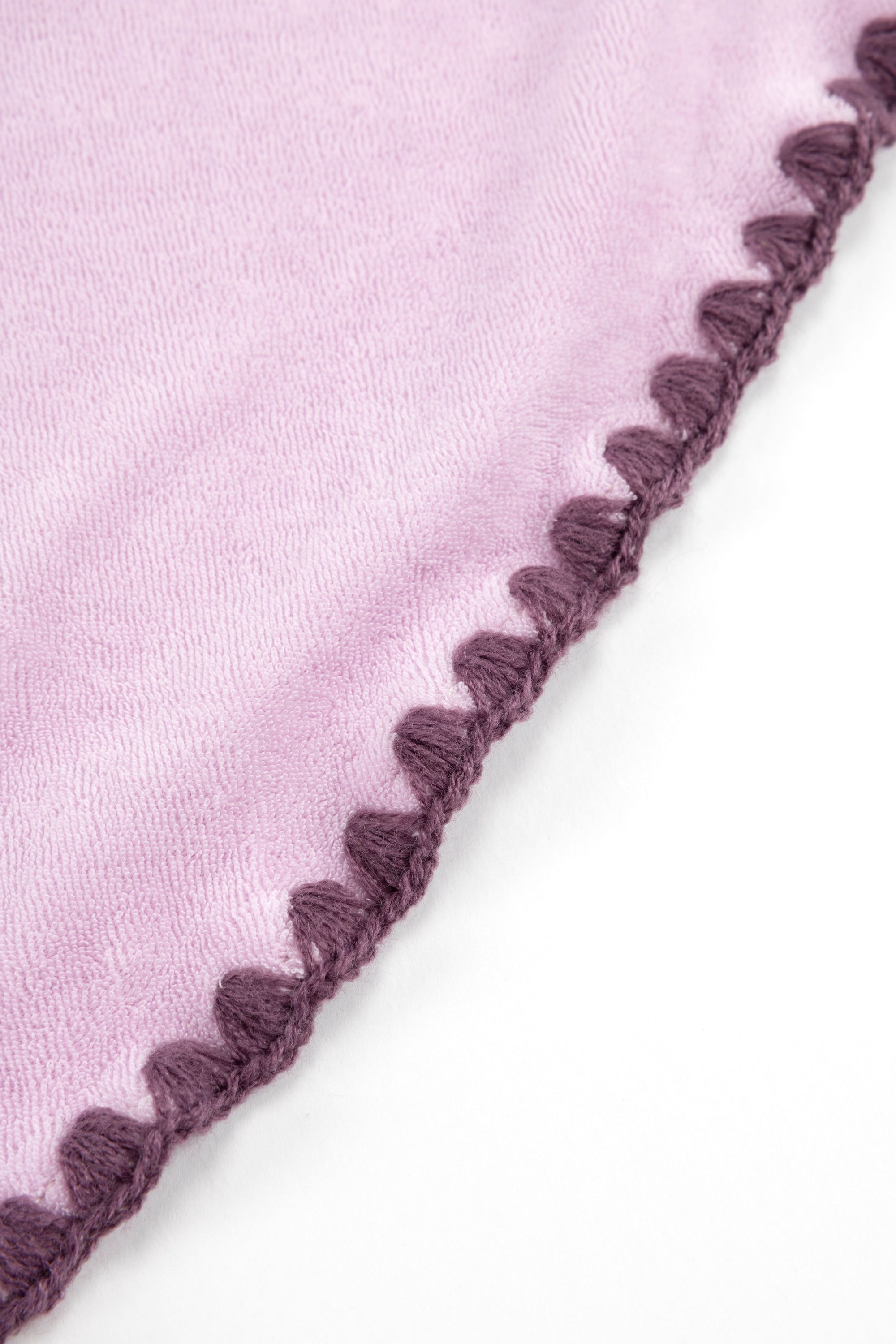 Beach Towel / Throw with Shell Edge Stitch (Baby Pink)