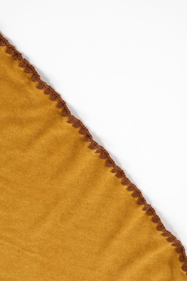 Beach Towel / Throw with Shell Edge Stitch (Earth)