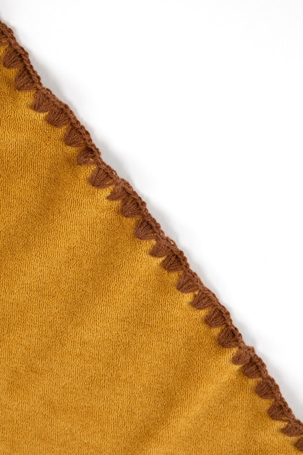 Beach Towel / Throw with Shell Edge Stitch (Earth)