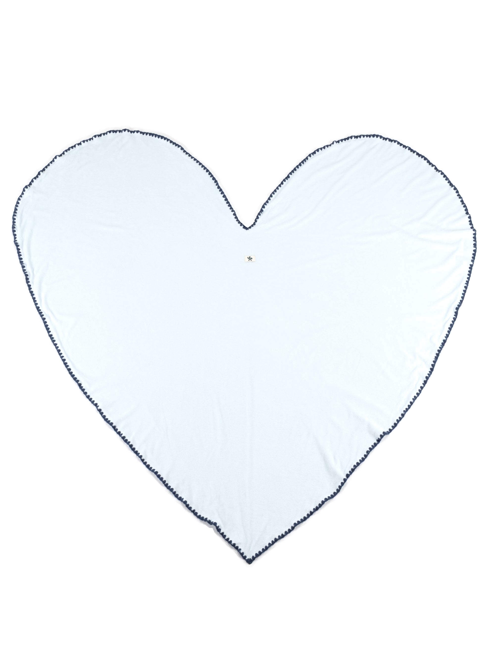 Beach Towel / Throw with Shell Edge Stitch (Baby Blue)