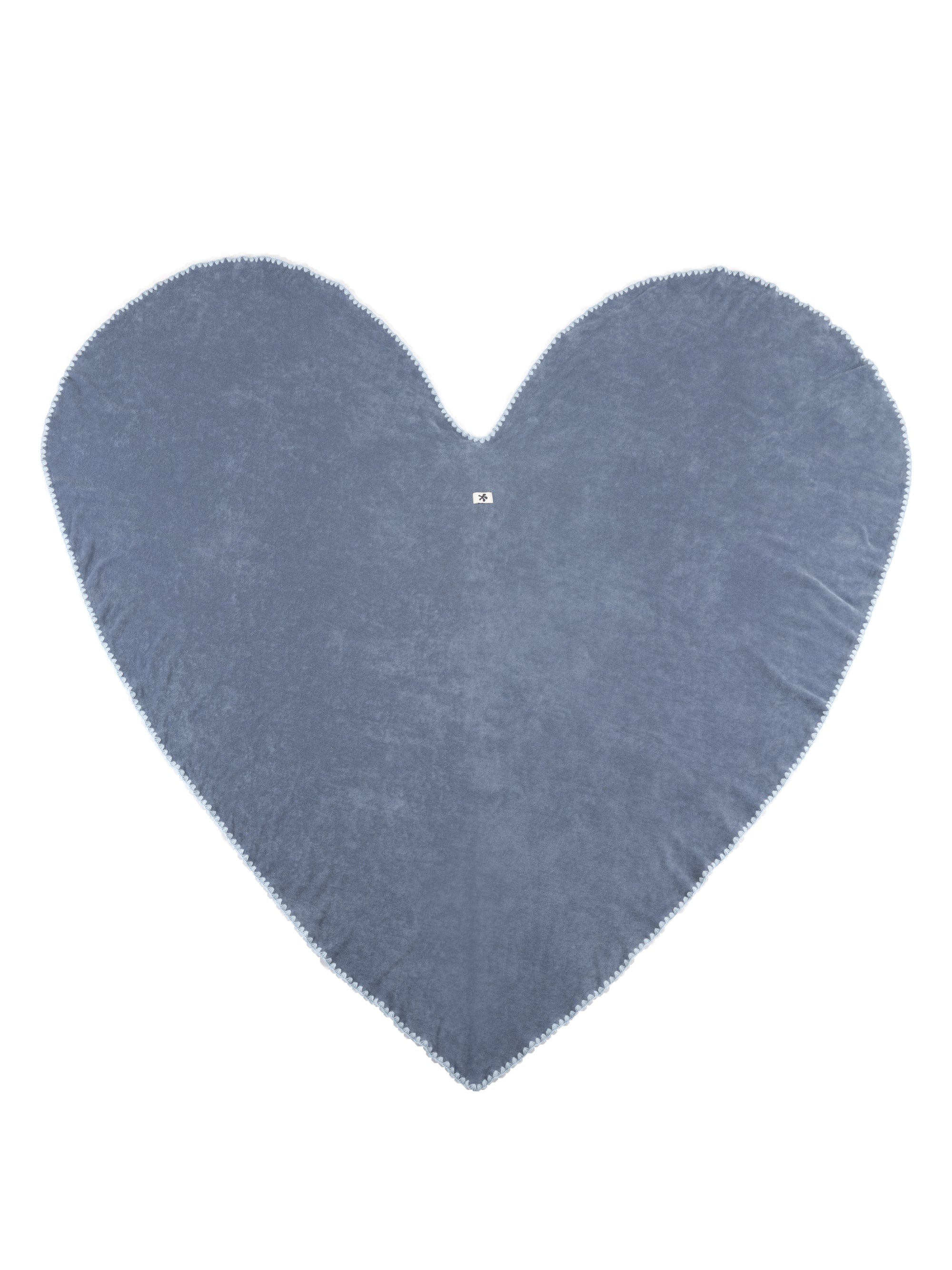 Beach Towel / Throw with Shell Edge Stitch (Blue x Blue)