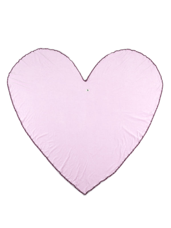 Beach Towel / Throw with Shell Edge Stitch (Baby Pink)