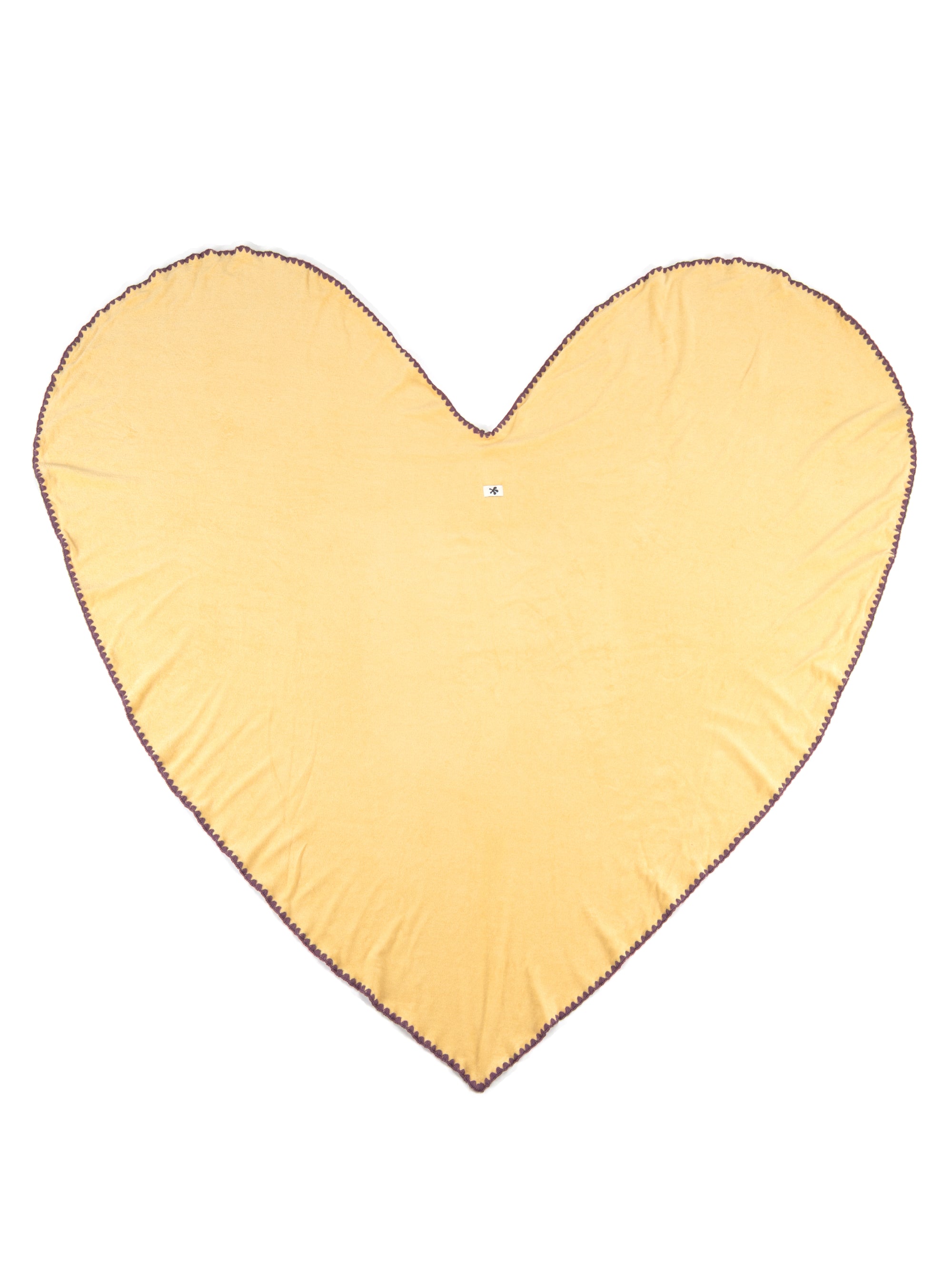 Beach Towel / Throw with Shell Edge Stitch (Baby Yellow)