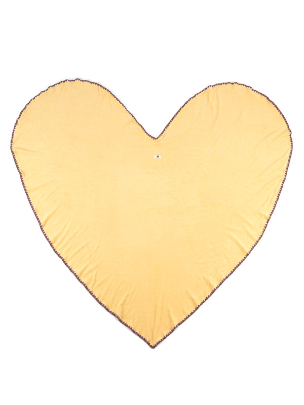 Beach Towel / Throw with Shell Edge Stitch (Baby Yellow)