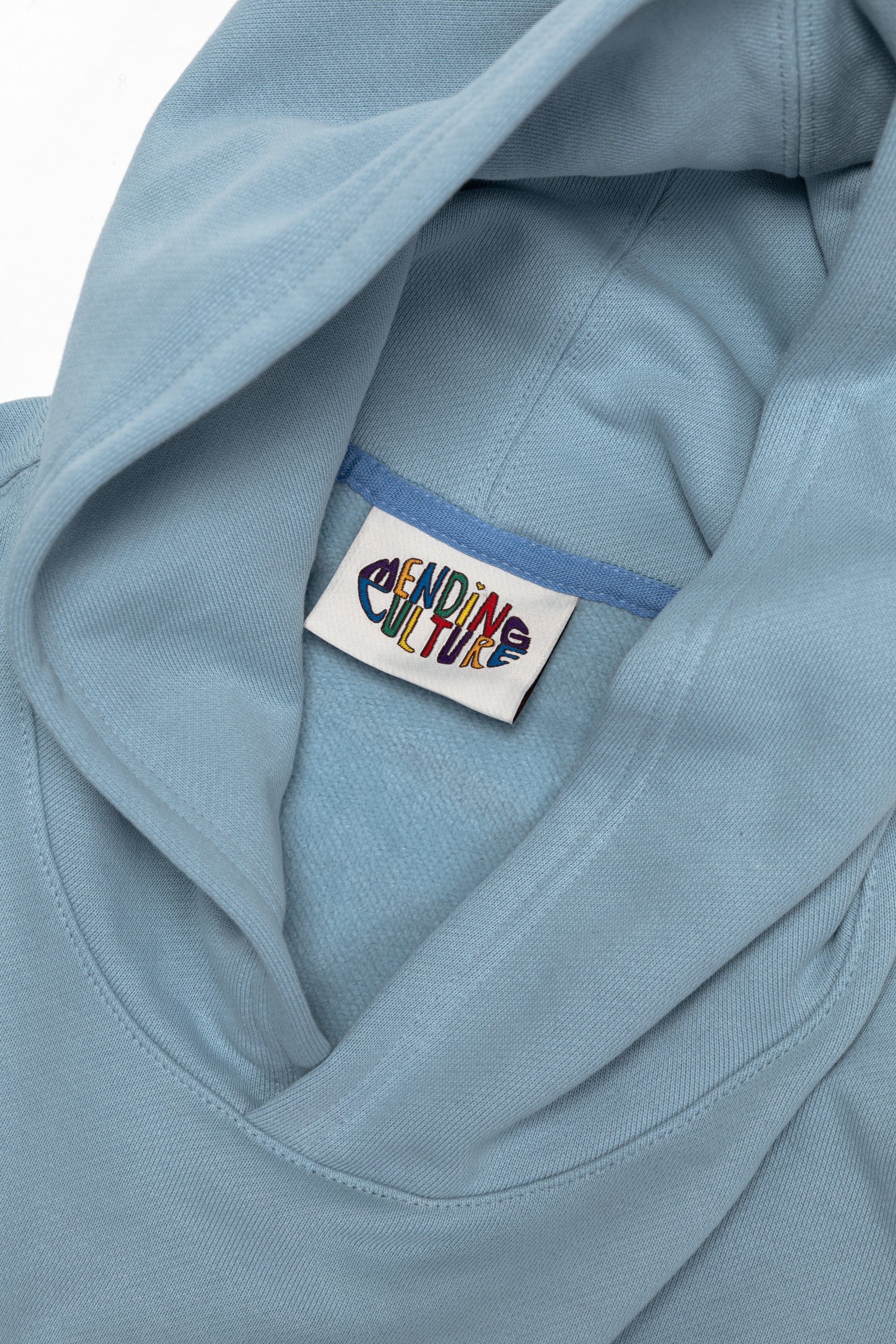 Oversized Back-Appliqué Hoodie (baby blue)