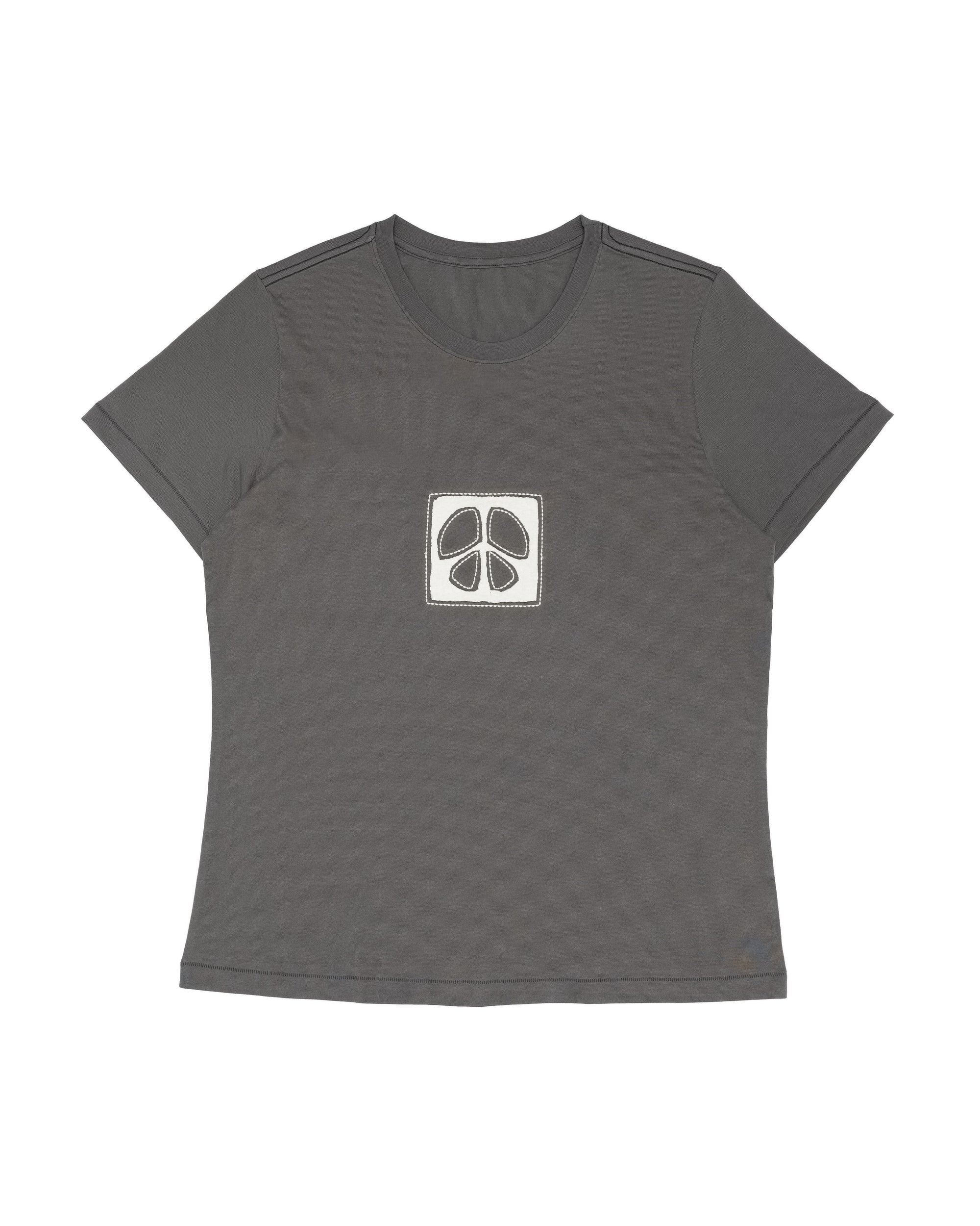 Organic Cotton Peace Tee - Men's Boxy Fit (Charcoal)