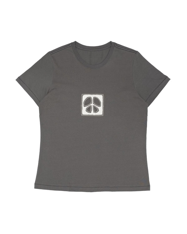 Organic Cotton Peace Tee - Men's Boxy Fit (Charcoal)