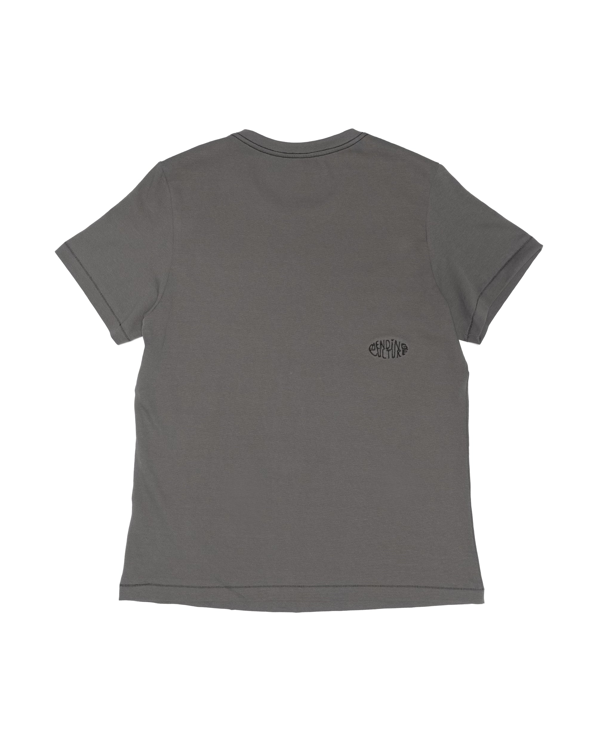 Organic Cotton Flowerchild Tee - Men's Boxy Fit (Charcoal)