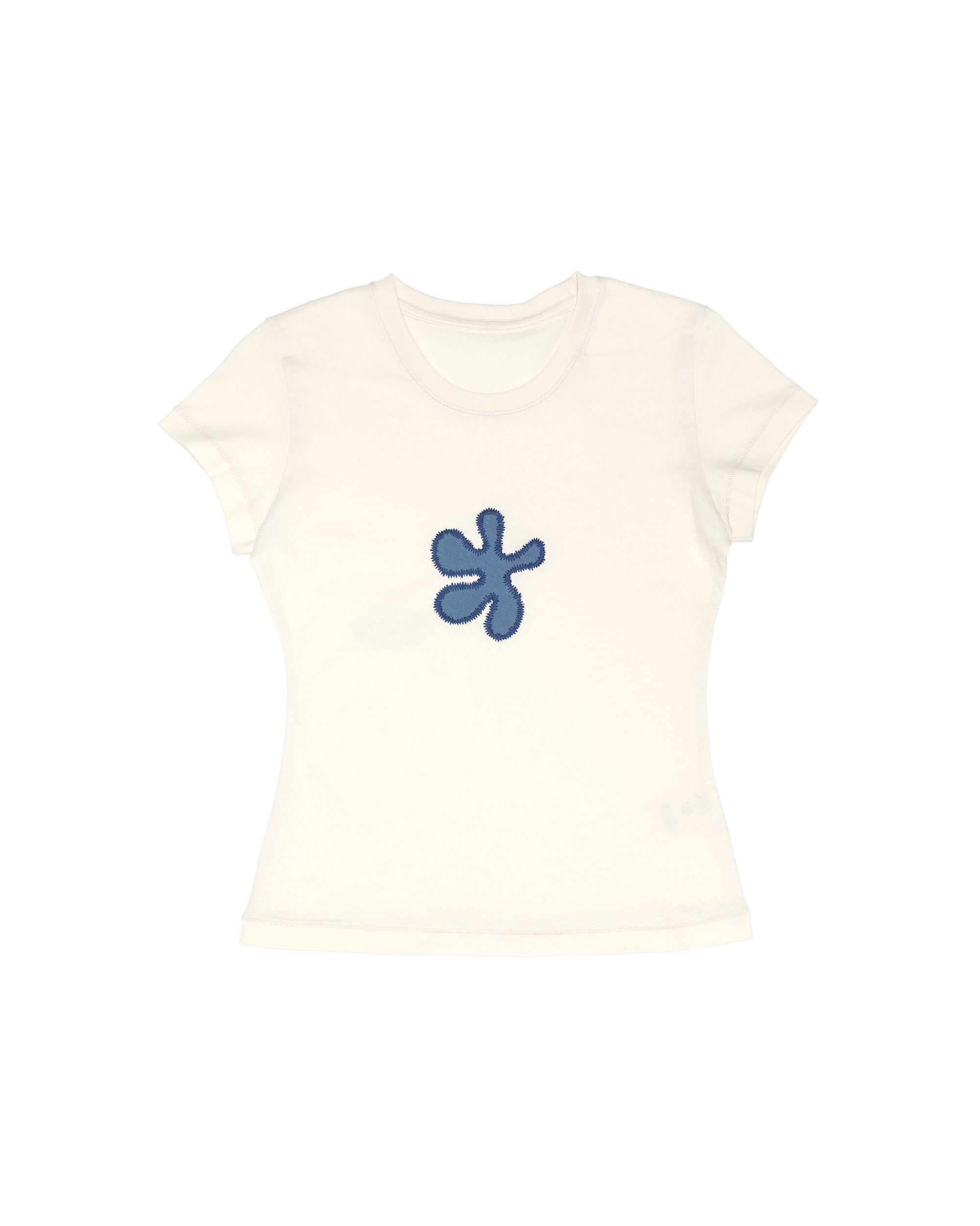 Organic Cotton Flowerchild Tee - Women's Hourglass Fit (Cream)