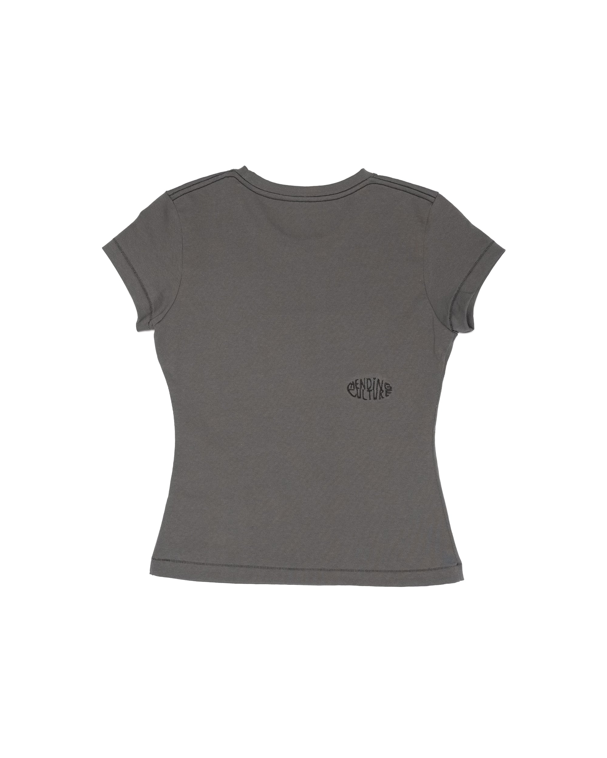 Organic Cotton Peace Tee - Women's Hourglass Fit (Charcoal)
