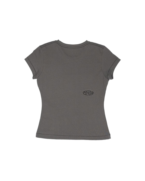 Organic Cotton Peace Tee - Women's Hourglass Fit (Charcoal)