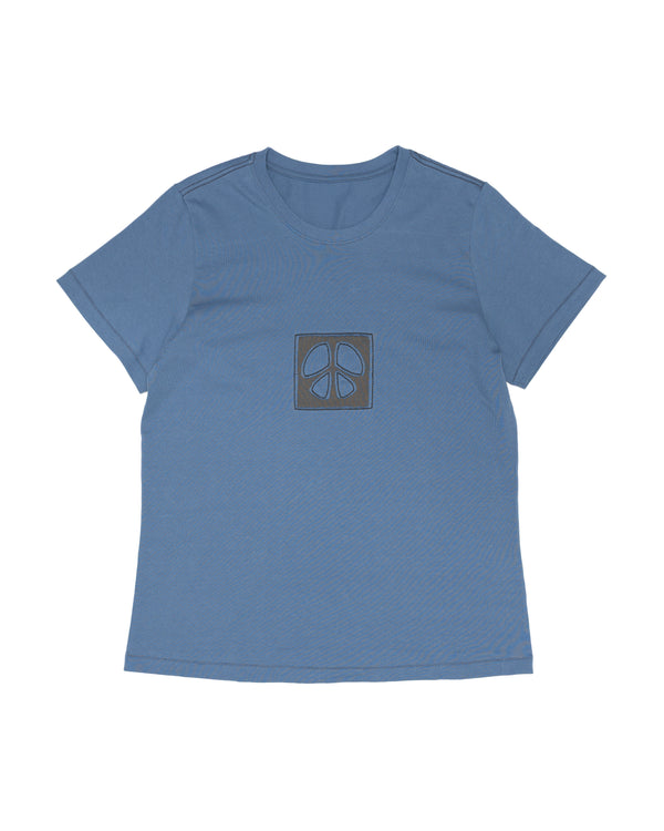 Organic Cotton Peace Tee - Men's Boxy Fit (Blue)