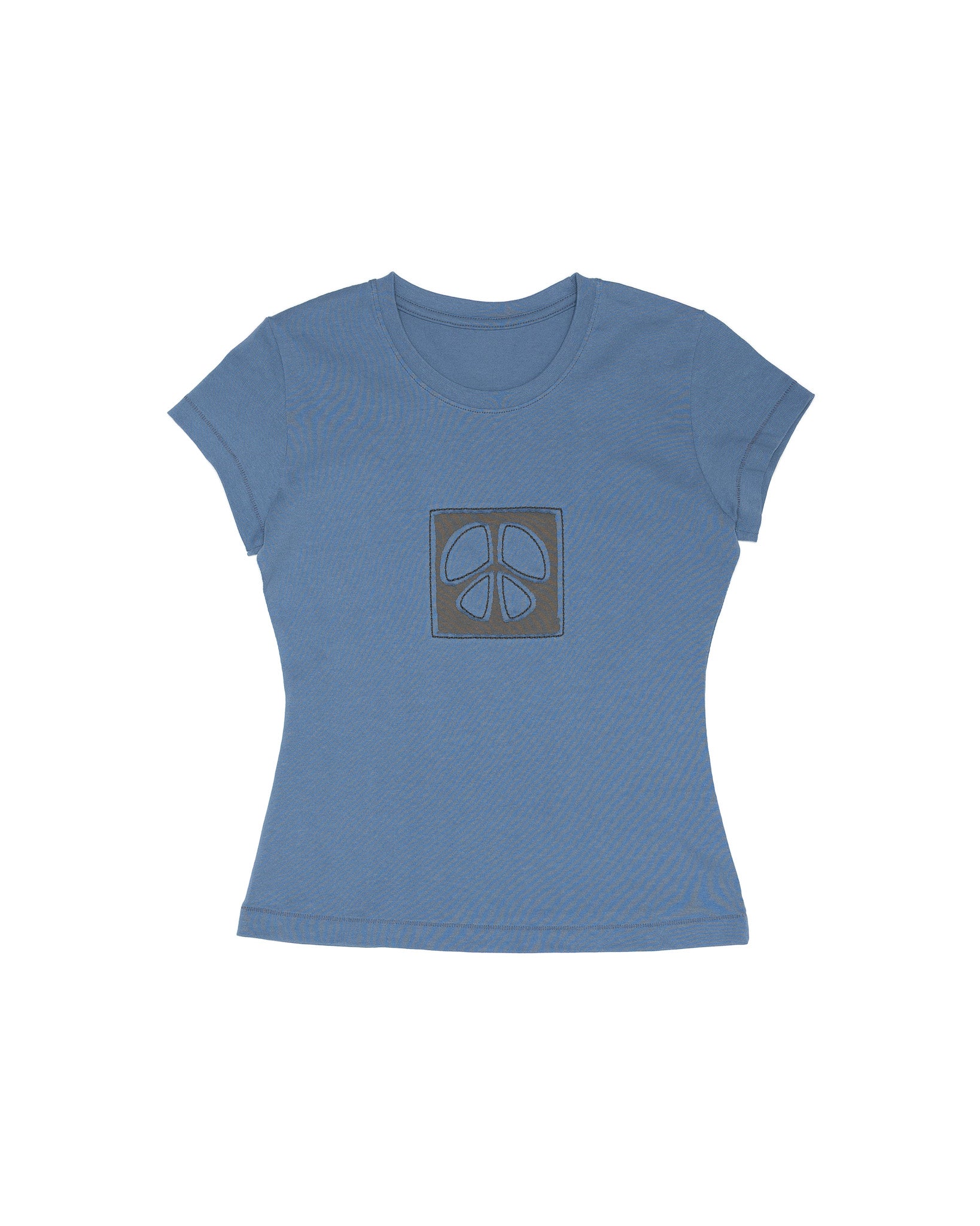 Organic Cotton Peace Tee - Women's Hourglass Fit (Blue)