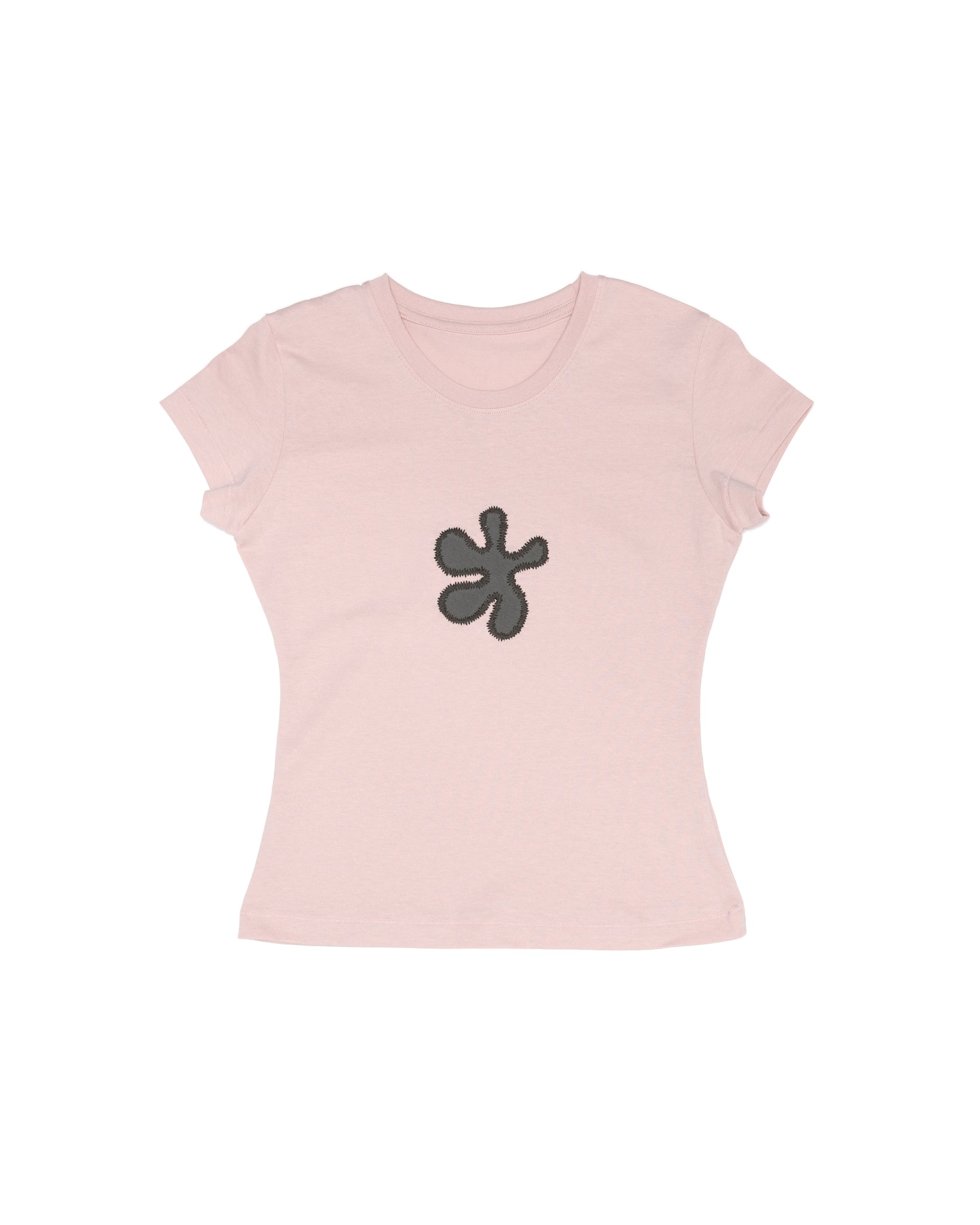 Organic Cotton Flowerchild Tee - Women's Hourglass Fit (Baby Pink)