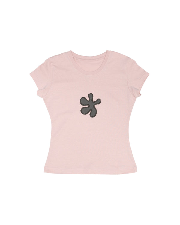 Organic Cotton Flowerchild Tee - Women's Hourglass Fit (Baby Pink)