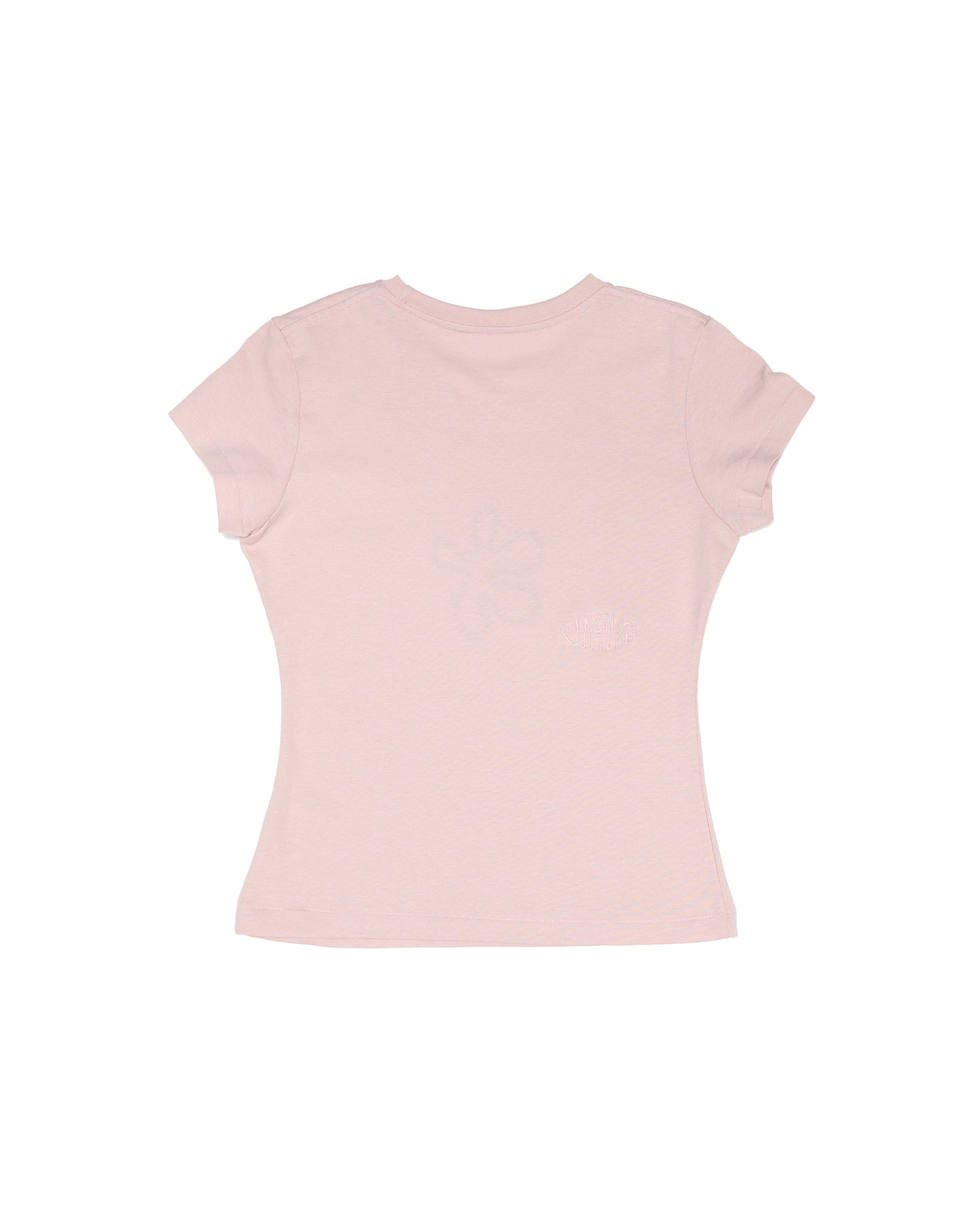 Organic Cotton Flowerchild Tee - Women's Hourglass Fit (Baby Pink)