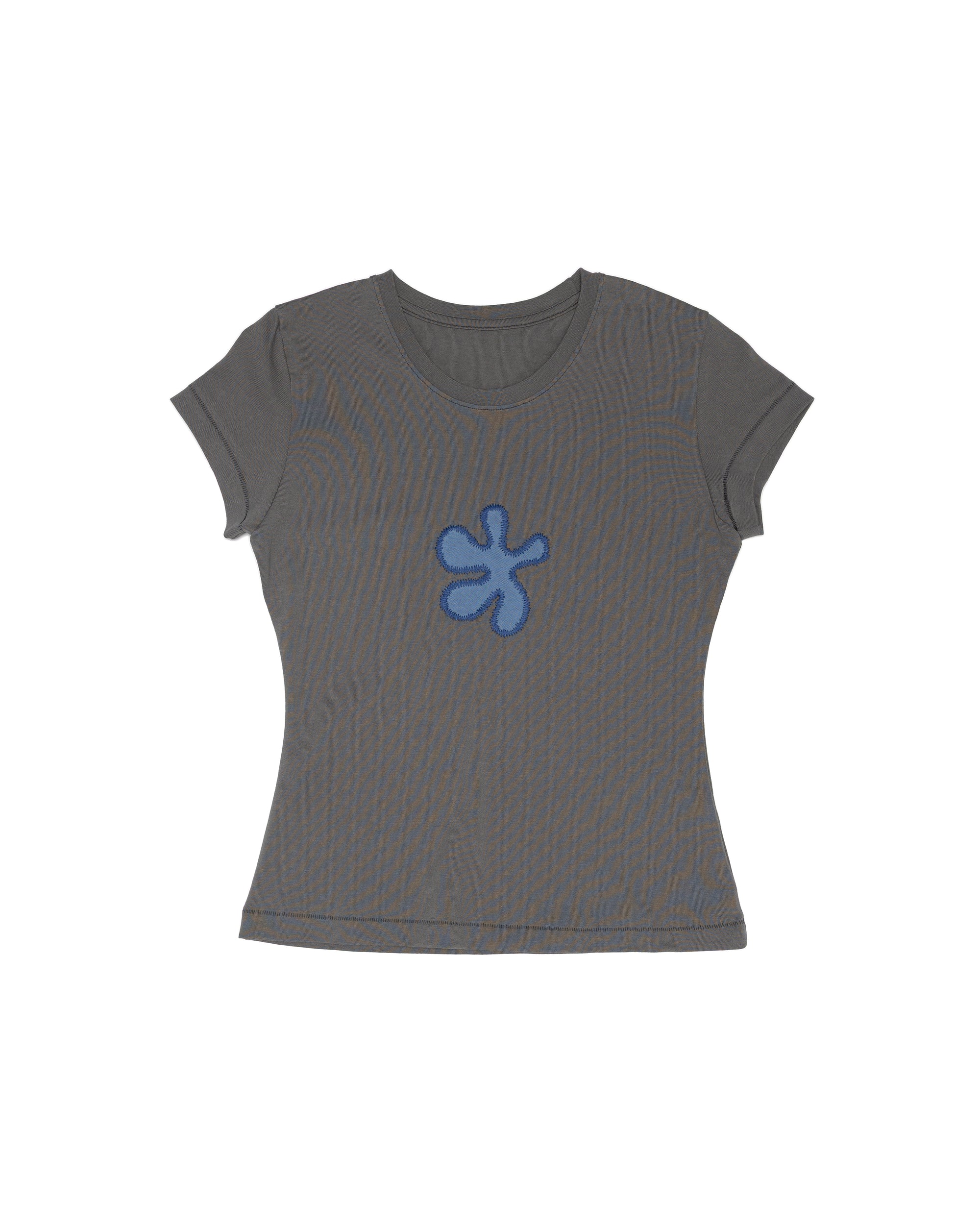 Organic Cotton Flowerchild Tee - Women's Hourglass Fit (Charcoal)